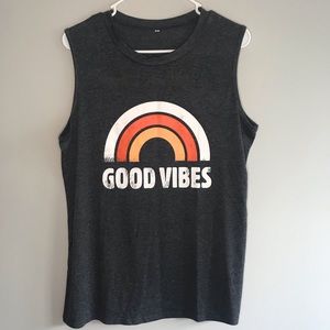 Good Vibes gray women’s tank top